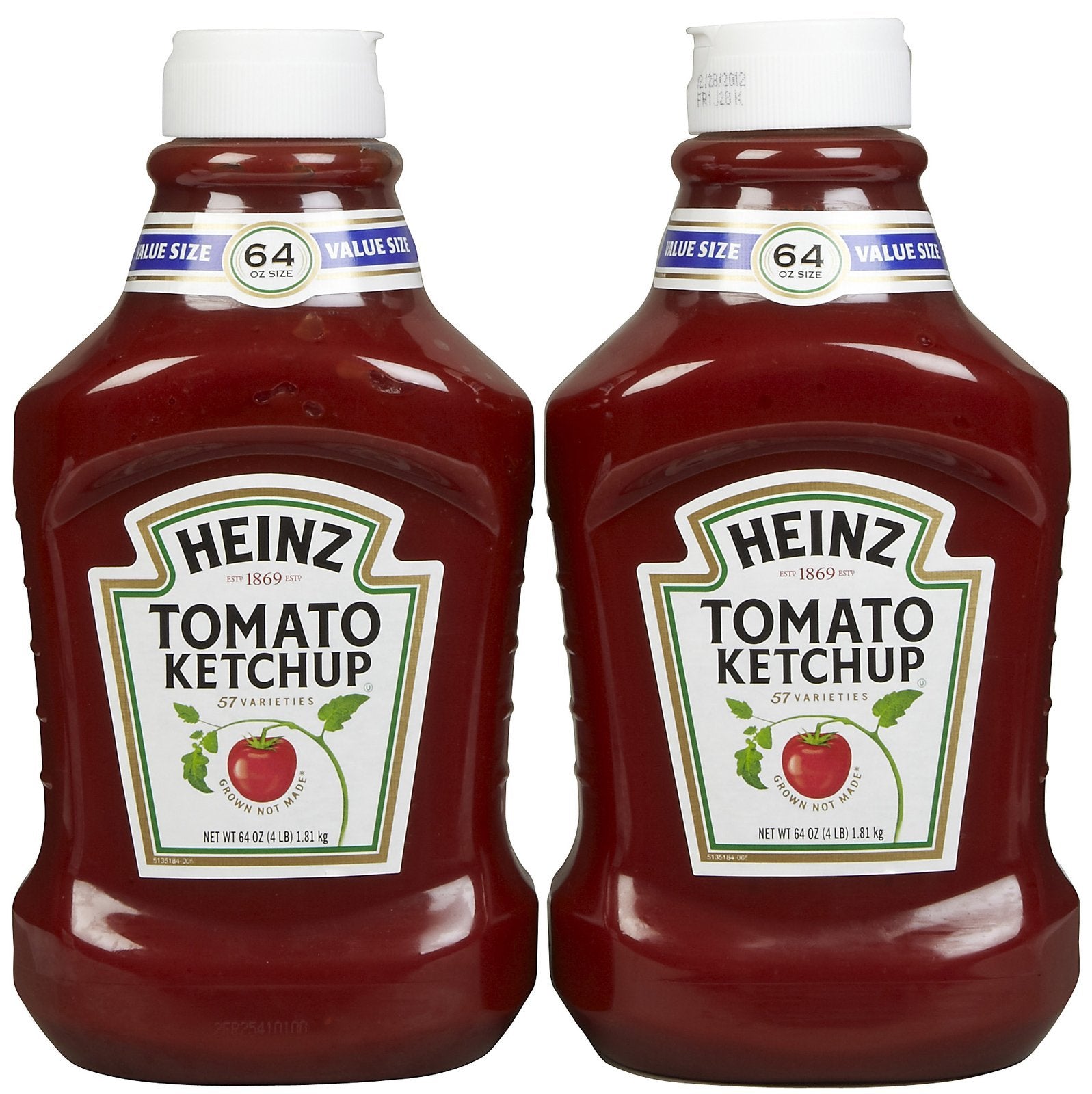 Heinz, Tomato Ketchup, 64oz Squeeze Bottle (Pack of 2)