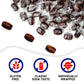 Fusion Sweets Root malt-inspired Barrels Candy - 1 lb Bulk Bag - Old Fashioned Individually Wrapped Hard Candies - Brown