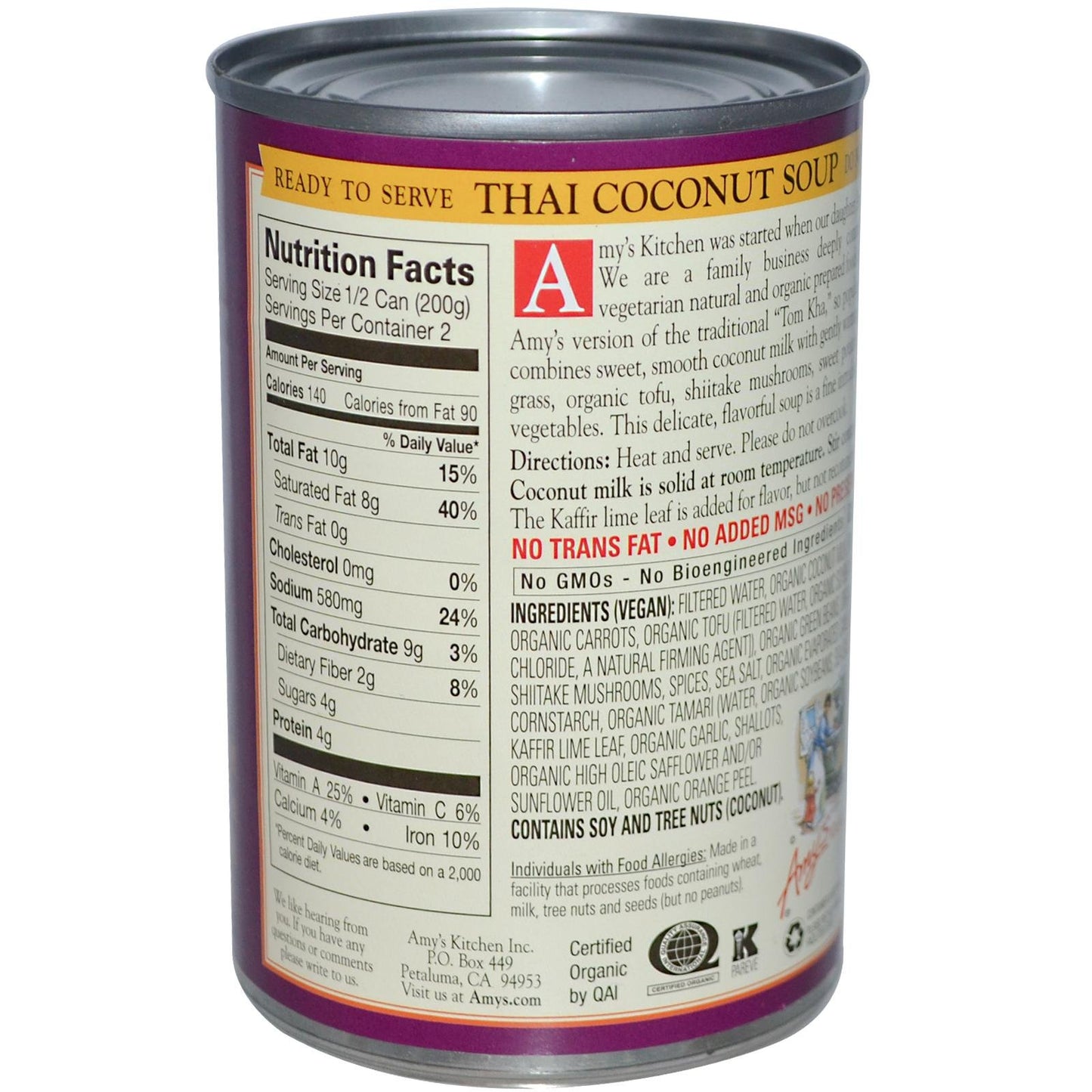 Amys Organic Thai Coconut Soup