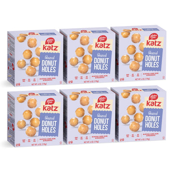 Katz Gluten Free Glazed Donut Holes. Free of Dairy, Soy, Tree Nuts, and Peanuts, Kosher 6oz (6pk)
