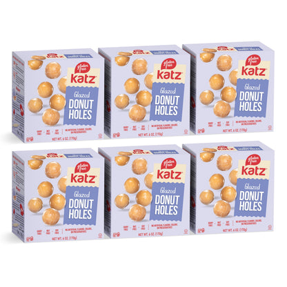 Katz Gluten Free Glazed Donut Holes. Free of Dairy, Soy, Tree Nuts, and Peanuts, Kosher 6oz (6pk)