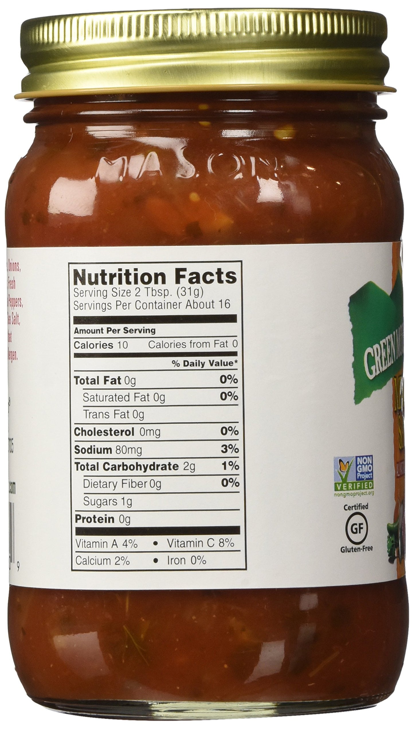 Green Mountain Gringo Salsa, Medium, 16 Oz, Pack of 2, 1 Pound