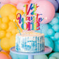 1 Pcs 1/2 Half Way To One Cake Topper Glitter Half Way To Go Cake Pick Happy 6 Months Birthday Cake Decoration For Baby Happy 6