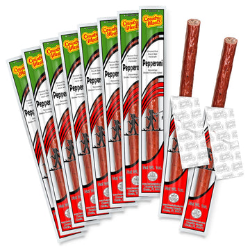 Country Meats, Meat Sticks, 0 Trans Fat, Usda Certified, Good Source Of Protein, Carb Conscious Snack (10 Meat Sticks, Pepperoni