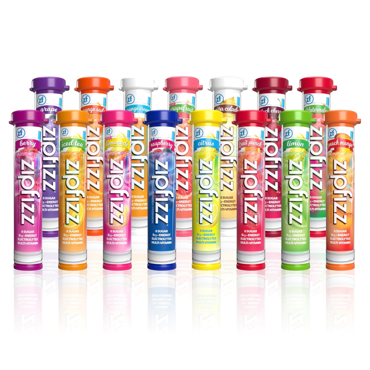 Zipfizz Daily Energy Drink Powder Variety Pack, 15 Count | Sugar-Free, Electrolyte Powder, Contains Vitamin B-12 & Antioxidants
