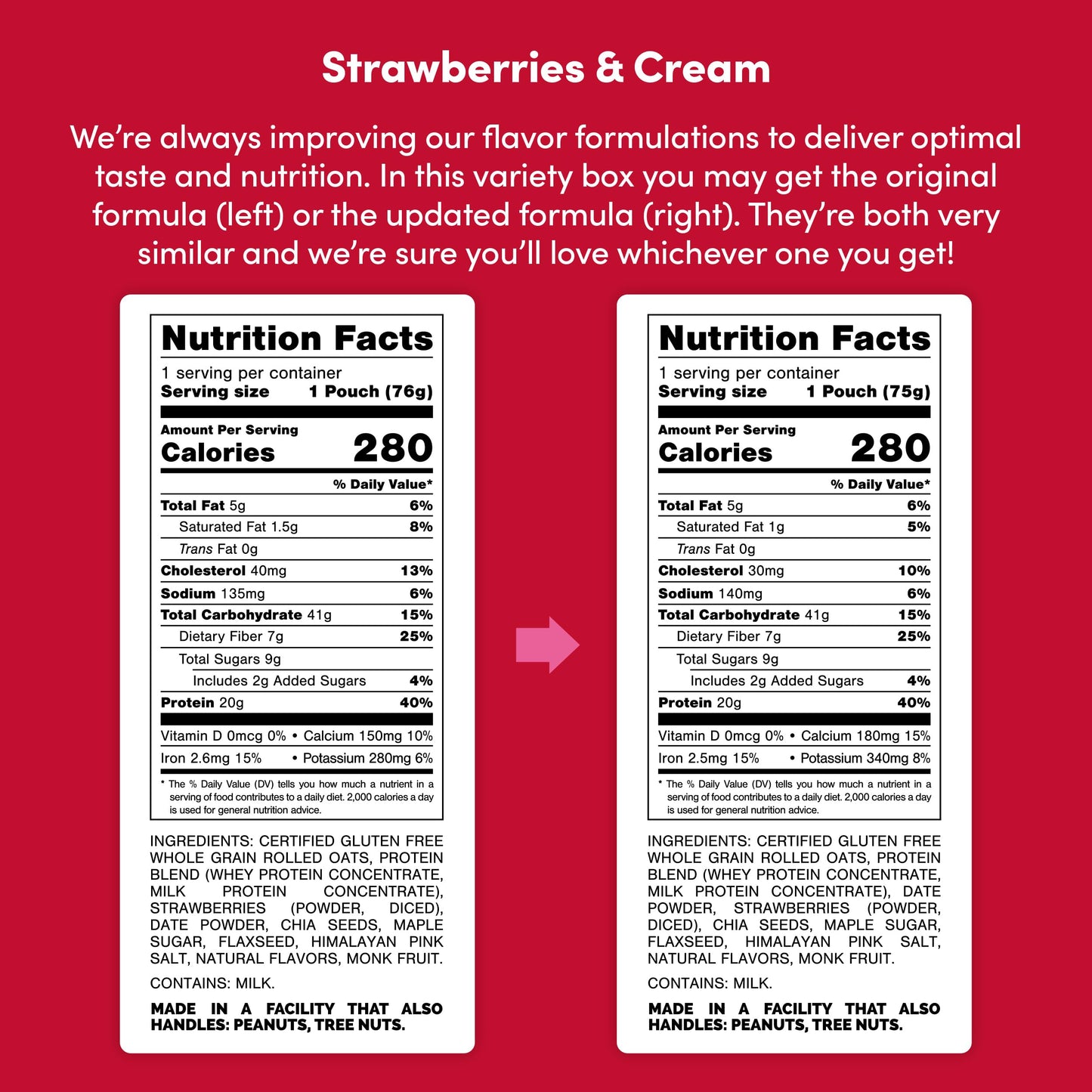 Oats Overnight High Protein Breakfast Shake - Classic Variety Pack, Gluten Free, 2.6 oz (Pack of 8)