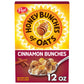Post Honey Bunches of Oats Cinnamon Bunches Breakfast Cereal, Honey Flavored Cinnamon Cereal with Oat Clusters, 12 OZ Box