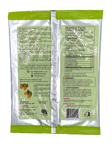 Little Jasmine Usda Organic, Non-Gmo Roasted Nori Seaweed-10 Full Sheets, Made In Usa