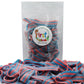 All Color Sour Gummy Belts (Blazpberry Red & Blue Raspberry, 2 Lb)