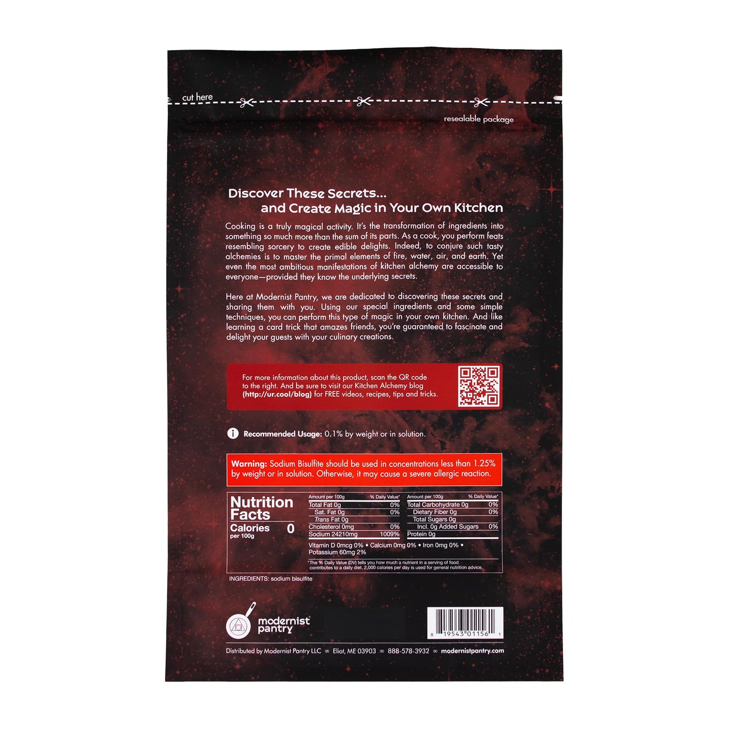 Sodium Bisulfite ⊘ Non-Gmo Gluten-Free Vegan Ou Kosher Certified - 400G/14Oz