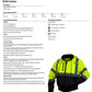 Pyramex Safety Rj3110S Rj31 Series Jackets Hi-Vis Lime Bomber Jacket - Size Small