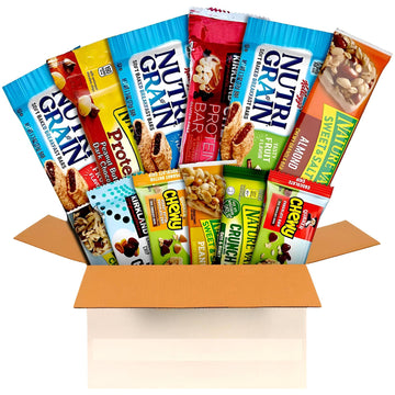 CHANNEL BRIDGE Granola Bars Variety Pack - Healthy Snack Box, 70 Pack, Ideal for Office Snacks and Breakfast