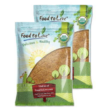 Food to Live Organic Golden Flax Seeds, 16 Pounds - Whole Raw, Non-GMO, Kosher, Vegan, Bulk. Rich in Omega-3 Fatty Acids, Protei