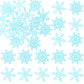 Gyufise 60Pcs Edible Snowflakes Cupcake Toppers - Snowflake Cake Decorations Wafer Paper Sprinkles For Christmas Winter Holiday Theme Party Supplies Blue