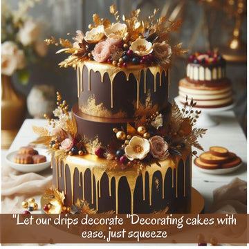 Confect Edible Drips | Drip For Cake Decoration | Cake Decorating Drip | Edible Sparkling Drips For Doughnuts & Cupcakes (3.71 O