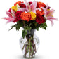 Benchmark Bouquets, Big Blooms, Glass Vase Included, Gift Fresh Flowers For Birthday, Anniversary, Get Well, Sympathy, Congratul