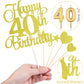 40Th Birthday Cake Decorations Set Include 40Th Birthday Candles Numeral 40 Cake Candles And Happy 40Th Birthday Cake Toppers Wi