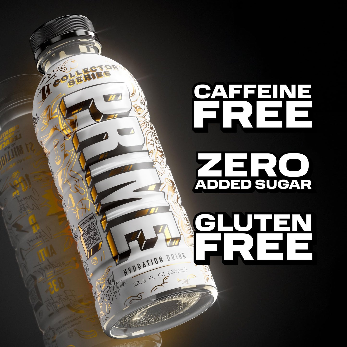 PRIME Hydration Collector Series  Sports Drinks  Electrolyte Enhanced for Replenishing Fluids  250mg BCAAs  B Vitamins  Antioxidants  Low Sugar  16.9 Fl Oz  12 Pack