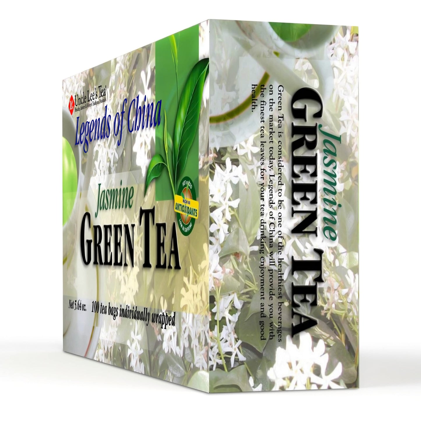 Uncle Lee's Tea Jasmine Green Tea - Authentic Green Tea, Wellness Tea Rich in Polyphenols and Antioxidants for Immunity & Vitali