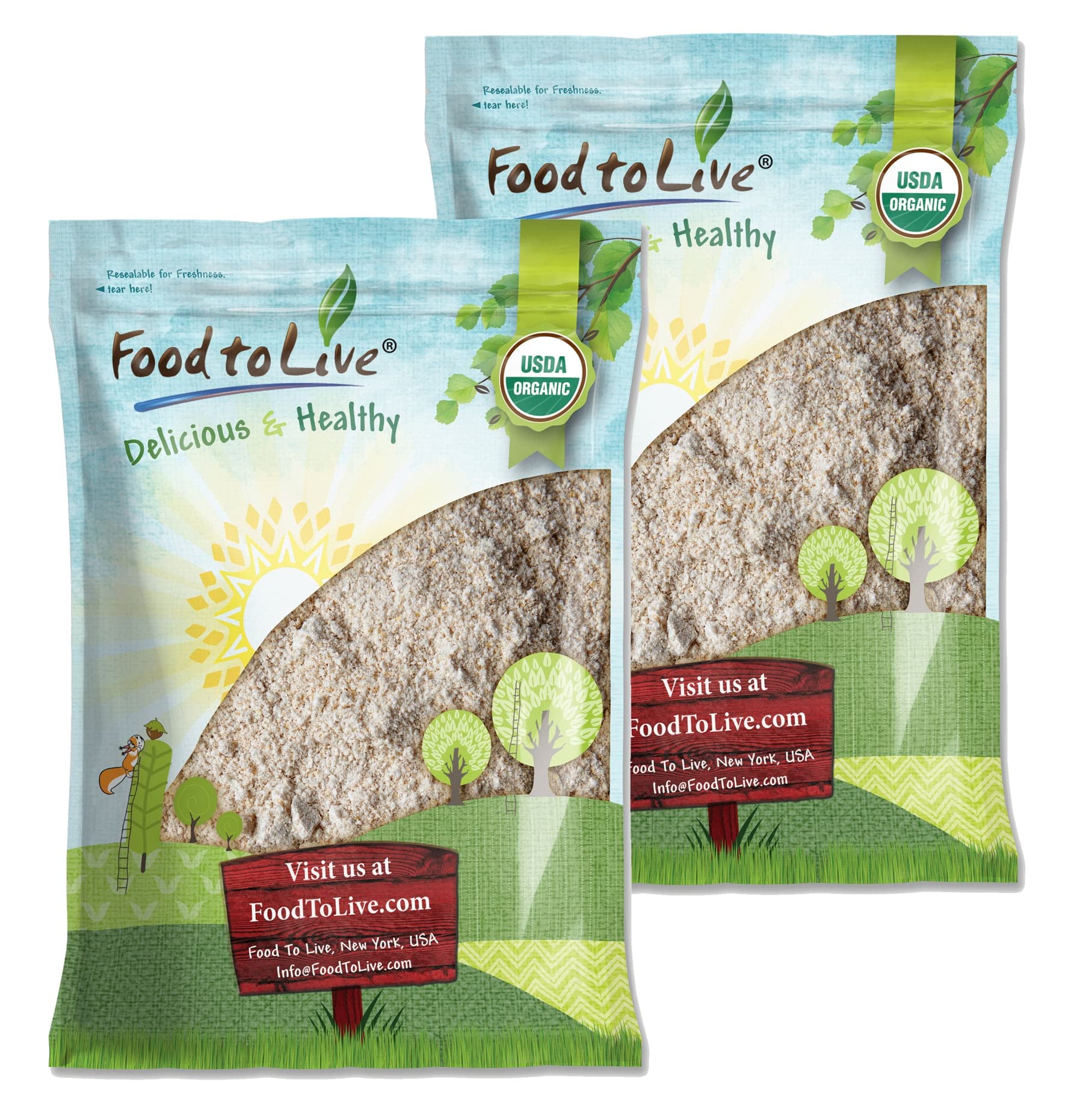 Food to Live - Organic Whole Grain Buckwheat Flour, 20 Pounds - Non-GMO, Kosher, Unbleached, Unbromated, Unenriched, Stone Groun