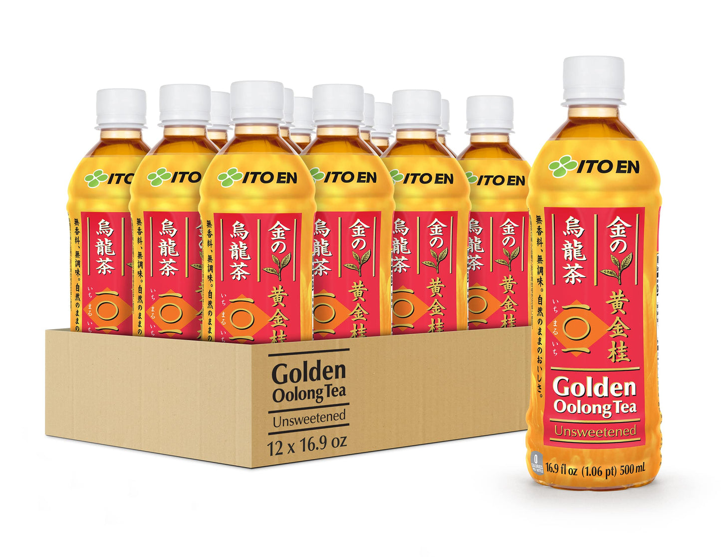 ITO EN Golden Oolong Tea, Unsweetened, 16.9 Ounce (Pack of 12), Gold