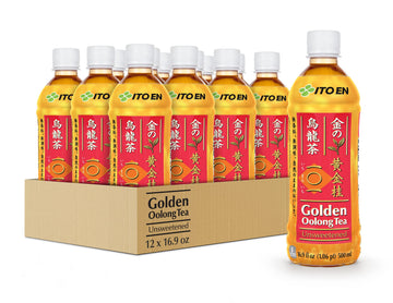 ITO EN Golden Oolong Tea, Unsweetened, 16.9 Ounce (Pack of 12), Gold