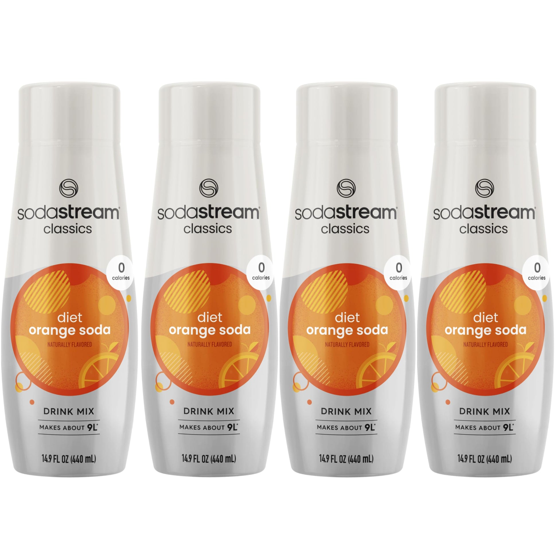 Sodastream Sparkling Drink, Diet Orange, 14.8 Fl Oz (Pack Of 4)