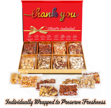 Luxurious Treats Fathers Day Gourmet Dad Treats, Nuts Gift Basket Healthy Gift Box Appreciation Nut Tray Thank You Gift For Dad,