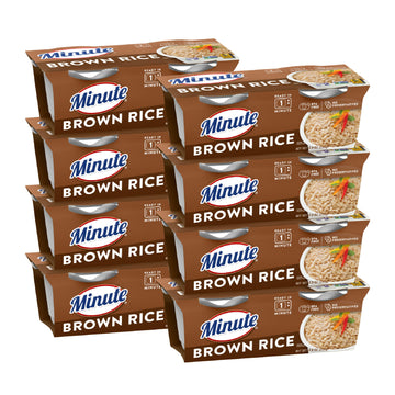 Minute Ready-to-Serve Brown Rice, Microwavable Rice Cups, 8.8-Ounce Cups (Pack of 8)