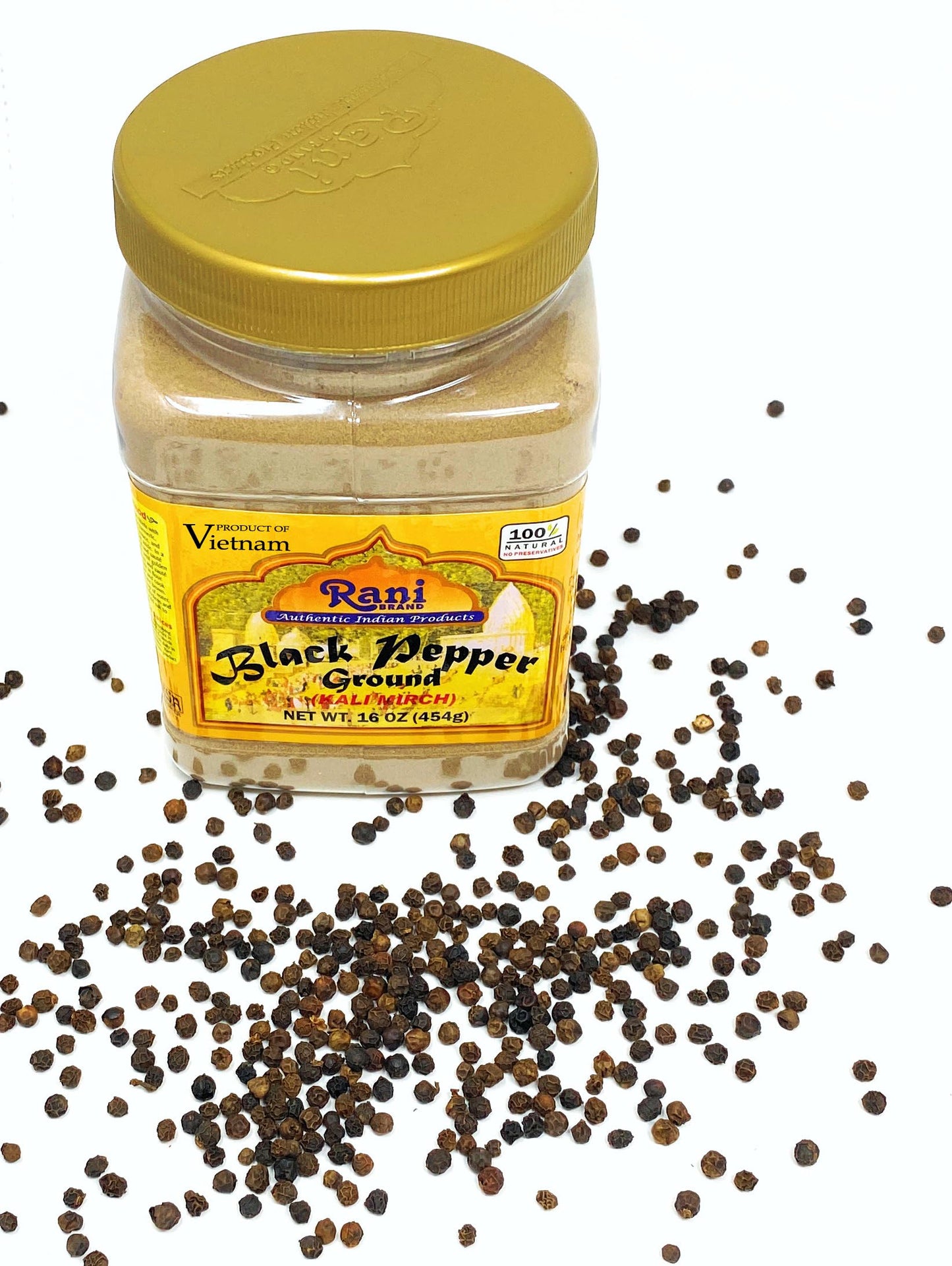 Rani Black Pepper Fine Powder 80 Mesh 16oz (1lb) - All Natural, Vegan, Gluten Friendly, NON-GMO, Kosher, Product of Vietnam