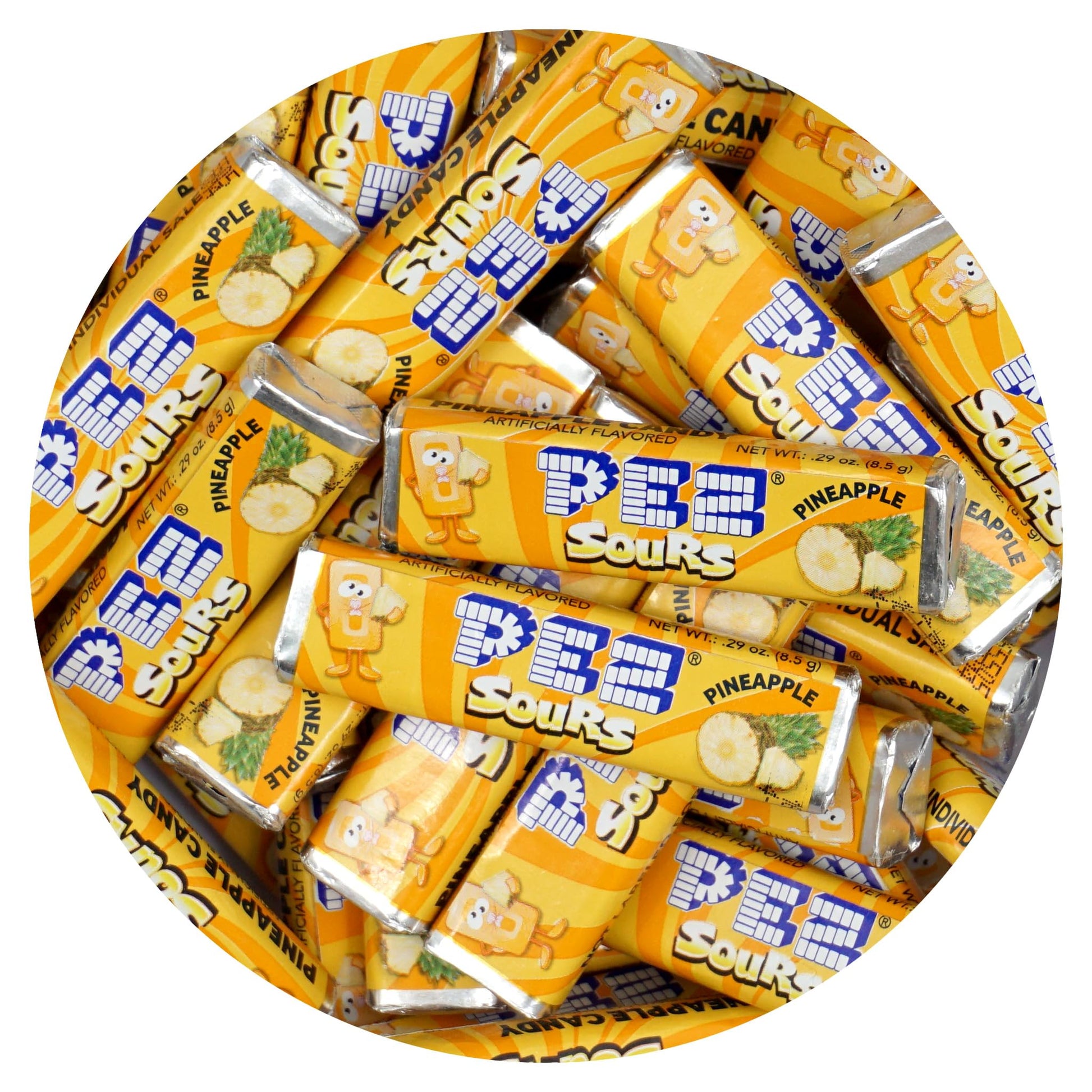 Candy Refills, Sour Pineapple Flavor, 4 Pound Bulk Bag (Approx. 160 Pieces), Candy Wrapped