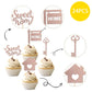 36 Pcs Sweet Home Cupcake Toppers Glitter Key Housewarming Cupcake Picks Decorations For New Home Theme Party Cake Decorations S