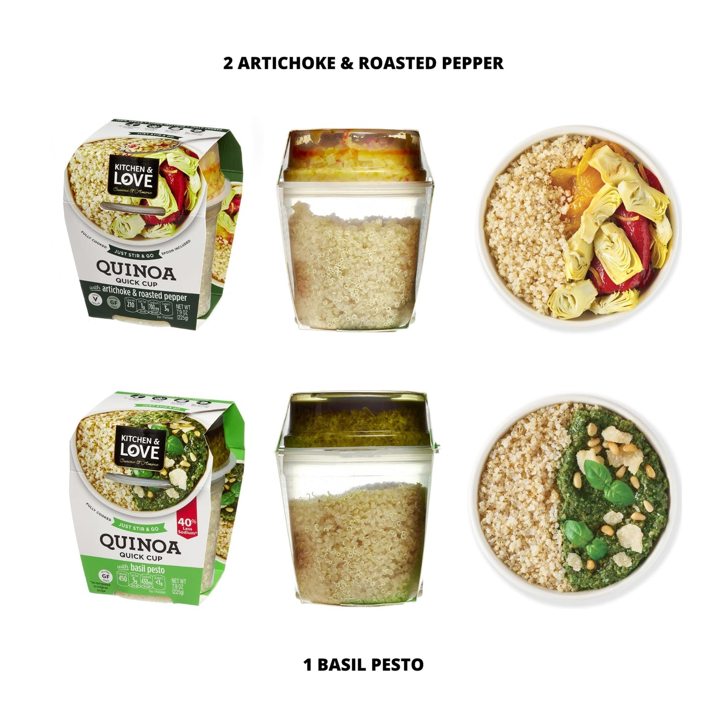 Kitchen & Love Quinoa Quick Meal Variety Box 6-Pack | Gluten Free, Ready-to-Eat, No Refrigeration Required
