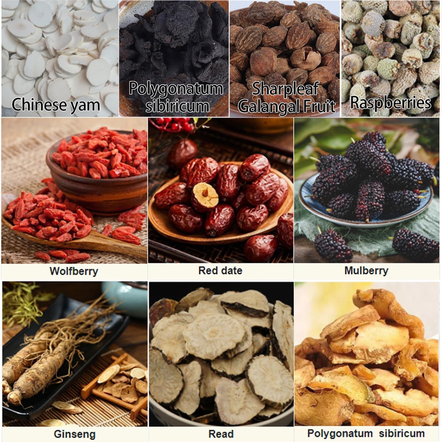 Kidney Tea Formula Ginseng Six Treasure Tea, 10 Precious Ingredients Formula, 260G/Box Ginseng Five Treasure Aid Root Kidney Tea