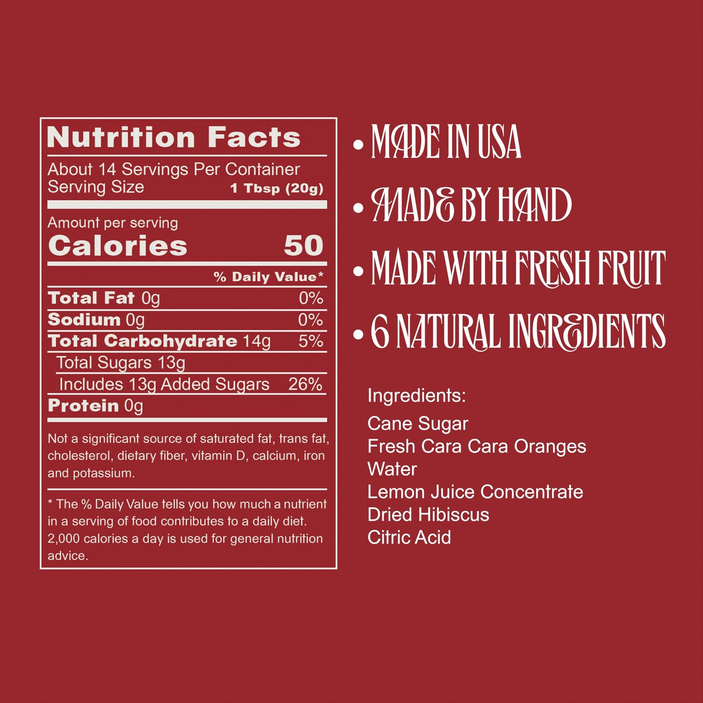 Marmalade Grove, Cara Cara & Hibiscus Marmalade, Handmade With Fresh Fruit - 10 Oz (2 Packs)