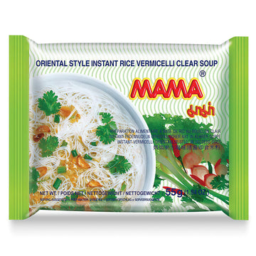 Mama Noodles Vermicelli Clear Soup Instant Rice Noodles W/Delicious Thai Flavors, Hot & Spicy Noodles, No Trans Fat W/Fewer Calo