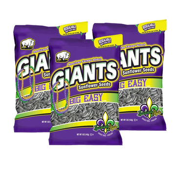 Giants Big Easy Sunflower Seeds - Sunflower Seeds To Eat  High Protein Snack  Smoky Bbq & Vinegar  Source Of Vitamin E & Fiber Content - 5 Oz Resealable Bags (Pack Of 3)