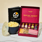 Thoughtfully, Movie Night Popcorn Gift Set with Seasonings, Toppings & Popper - Includes Eat What You Watch Cookbook, Popcorn Ke
