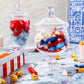 BONNIE AND POP Gift Basket - Patriotic Candy Sampler with Soft Licorice, Gummy Stars, Champagne Bubbles, 24 Ounce