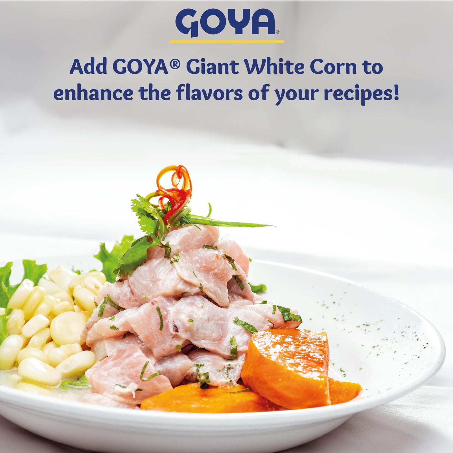 Giant White Corn by Goya, Whole White Hominy, Mexican Corn, Dried White Corn Kernels, Ma  z Mote Pelado, 14oz. Bag