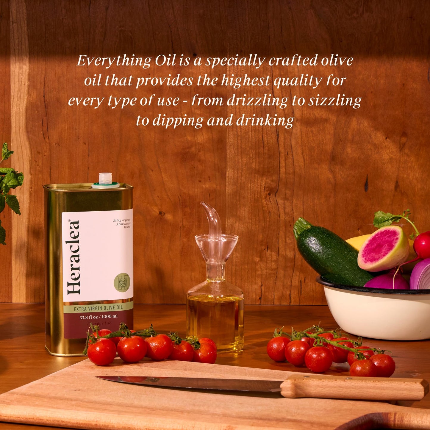 Heraclea Extra Virgin Olive Oil - Organic Cold Pressed - Polyphenol Rich - 33.8oz Bottle