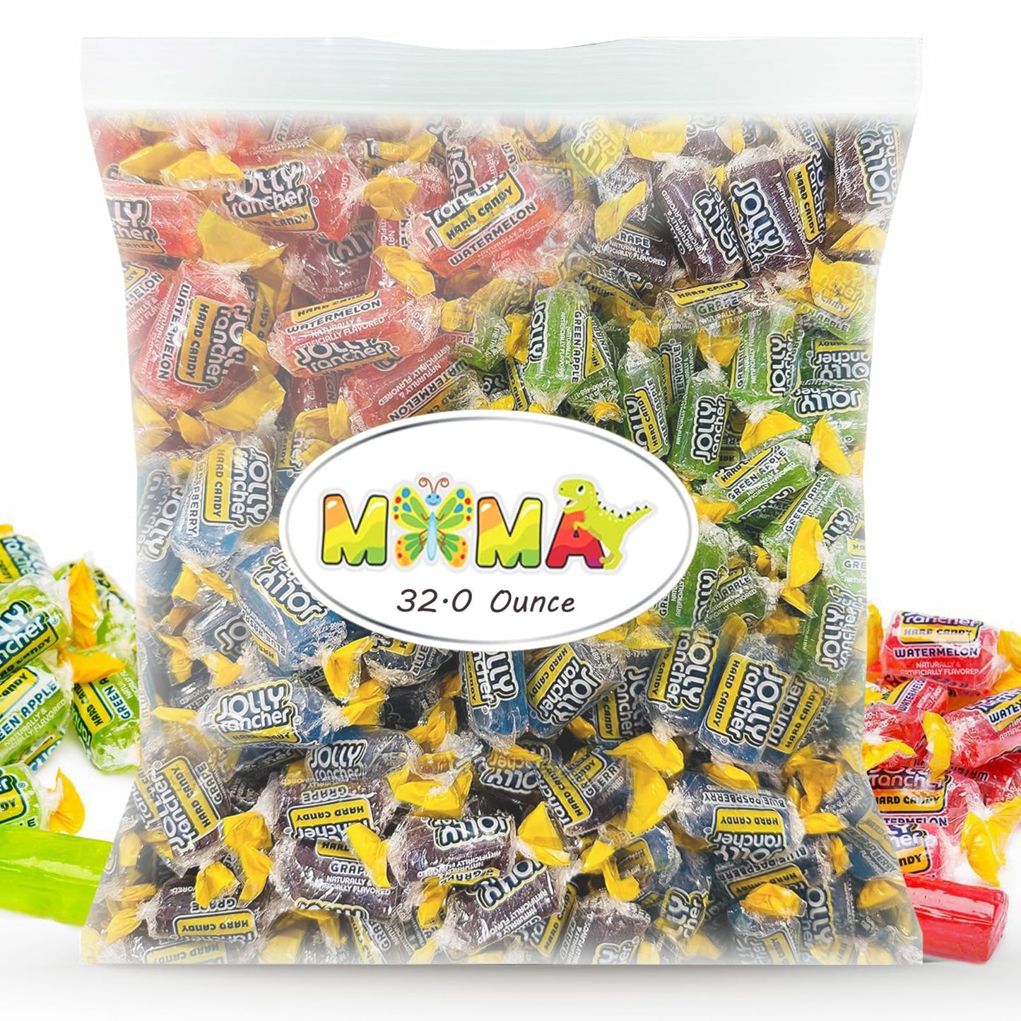Jolly Ranchers Assorted Hard Candy - 2 Lb Fruit Flavored Made With Real Juice Halloween Candy - Gluten Free Hard Candy Individua
