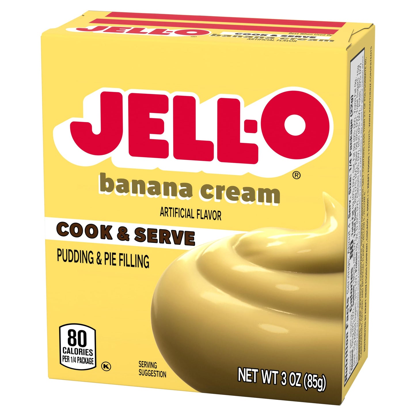 Jell-O Banana Cream Cook & Serve Pudding & Pie Filling (3 Oz Boxes, Pack Of 24)