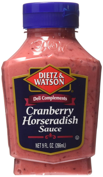 Dietz & Watson, Deli Compliments, Cranberry Horseradish Sauce, 9oz Bottle (Pack of 2)