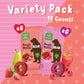 Bear Valentines Day Strawberry & Raspberry Fruit Rolls Variety Pack, 12 Pack (2 Rolls Per Pack) - Gluten Free, Vegan, and Non-GM