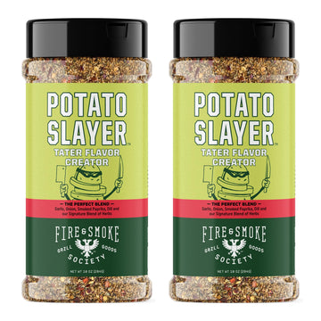 Fire & Smoke Society Potato Slayer Vegetable Seasoning | BBQ Seasonings and Rubs for Grilling | Potato Seasoning, French Fry Sea