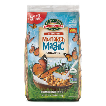 EnviroKidz Organic Monarch Magic Cereal, 24 oz (Pack of 1), Cinnamon, Gluten Free, Non-GMO, by Nature's Path