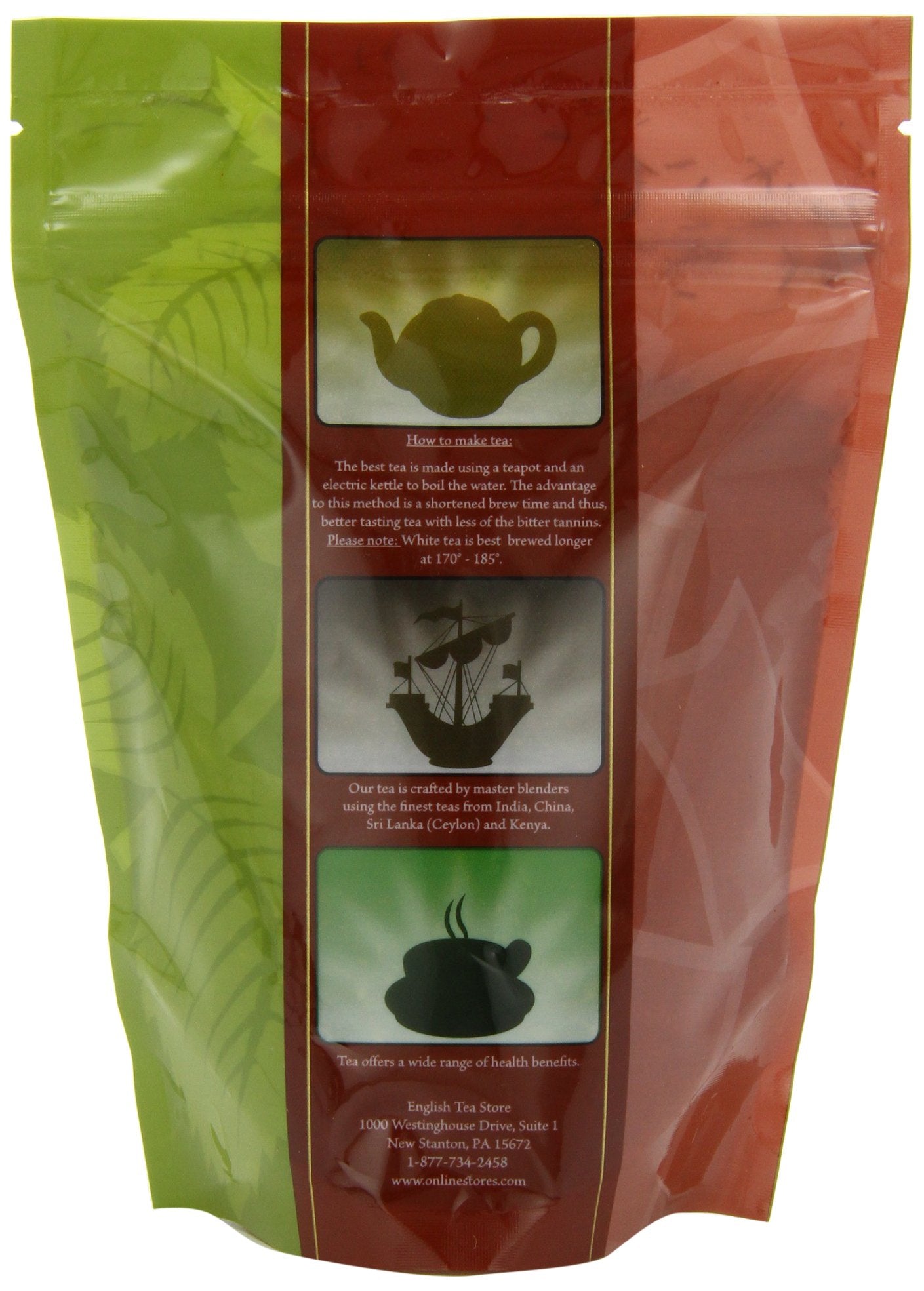 English Tea Store Loose Leaf Rooibos Tea - Florida Orange, Caffeine Free - 4 Ounce
