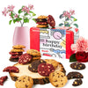 Davids Cookies Happy Birthday Gift Sampler Tin - Crunchy Gourmet Cookies - Bakery Snack Gift for Birthdays, Celebrations and Sp