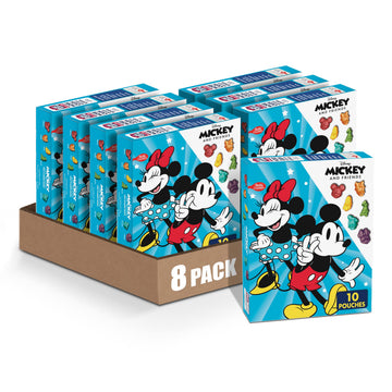 Disney Mickey and Friends Fruit Flavored Snacks, Treat Pouches, Gluten Free Snack, 10 Ct, 8 oz (Pack of 8)